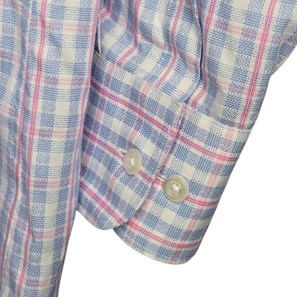 Pronto UOMO Men's Cotton Non Iron Slim Fit Plaid Button Down Shirt Size 18 32/33 - Picture 3 of 8